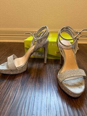 Gianni Bini Silver Rhinestone High Heels